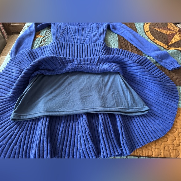 Moda International Blue Knit Dress - Picture 2 of 9